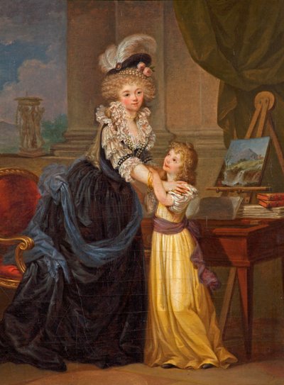 Una giovane donna e una bambina, c.1785 da Marguerite Gerard